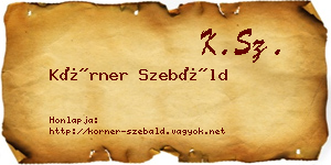 Körner Szebáld névjegykártya